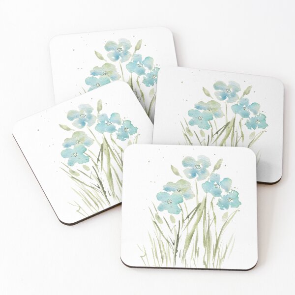 Item preview, “Blue Flowers” | Watercolour Painting designed and sold by LiseHoltArt.