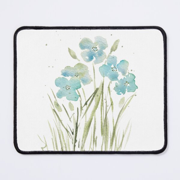 Item preview, “Blue Flowers” | Watercolour Painting designed and sold by LiseHoltArt.