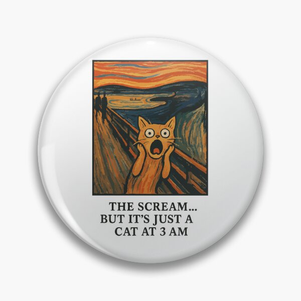 Item preview, The Scream Cat – 3AM Howl Edition designed and sold by BarelyDesigned.