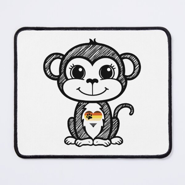 Item preview, Cute Pride Monkey with Gay Bear Pride Heart designed and sold by Travelslightly.