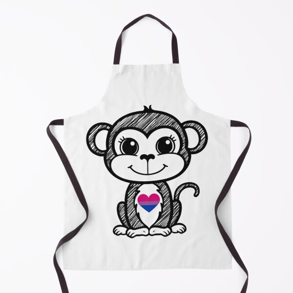 Item preview, Cute Pride Monkey with Bisexual Pride Heart designed and sold by Travelslightly.