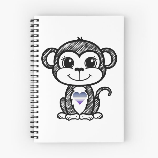 Item preview, Cute Pride Monkey with Butch Pride Heart  designed and sold by Travelslightly.