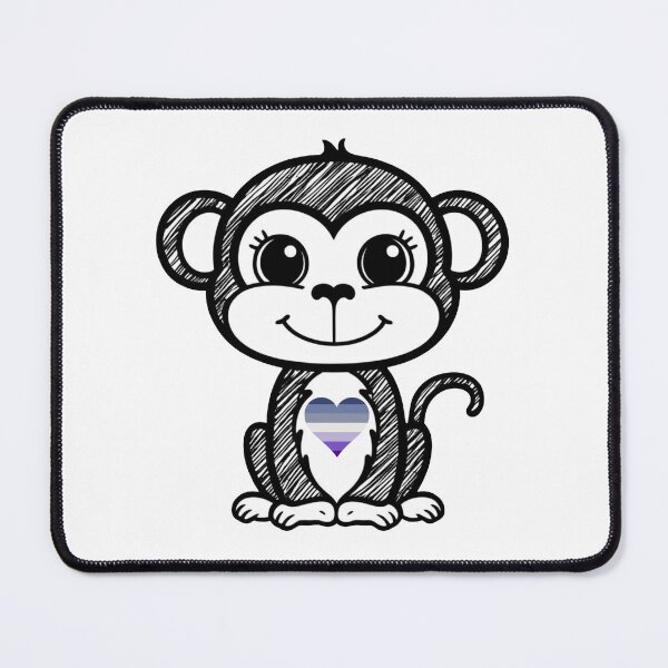 Item preview, Cute Pride Monkey with Butch Pride Heart designed and sold by Travelslightly.