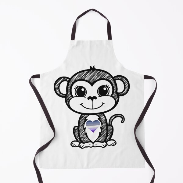 Item preview, Cute Pride Monkey with Butch Pride Heart designed and sold by Travelslightly.