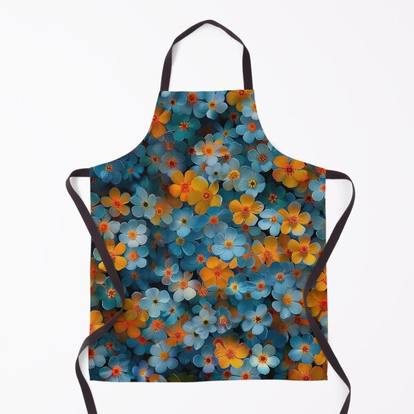 Item preview, Beautiful Little Orange and Blue Flowers designed and sold by HoskingInd.
