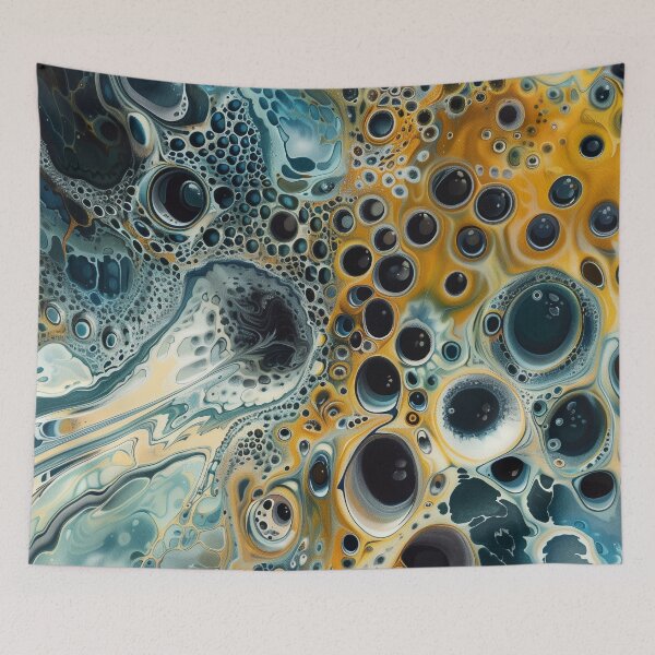 Item preview, Wild Abstract Acrylic Pour with Bubbles designed and sold by HoskingInd.