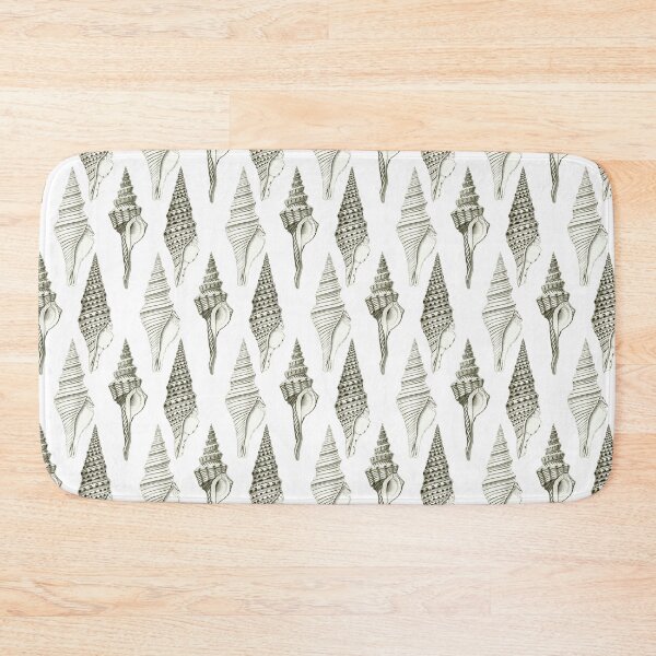 Item preview, Black and White Seashell Line Drawings Pattern designed and sold by GnosisCollage.