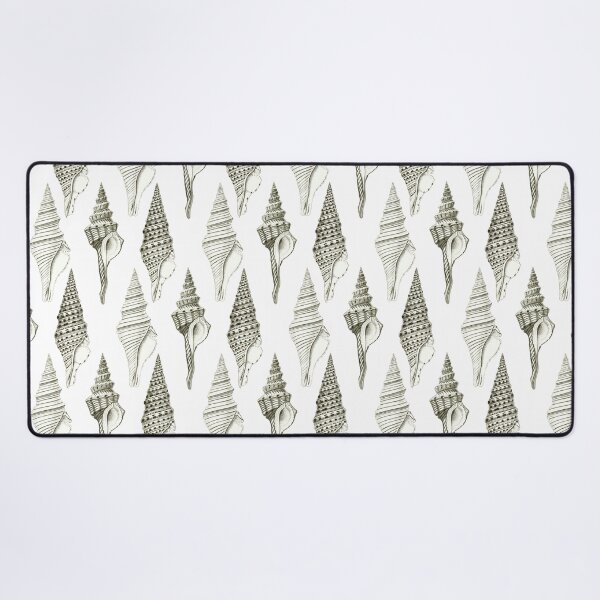Item preview, Black and White Seashell Line Drawings Pattern designed and sold by GnosisCollage.