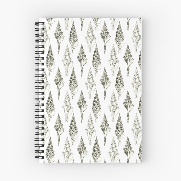Item preview, Black and White Seashell Line Drawings Pattern designed and sold by GnosisCollage.