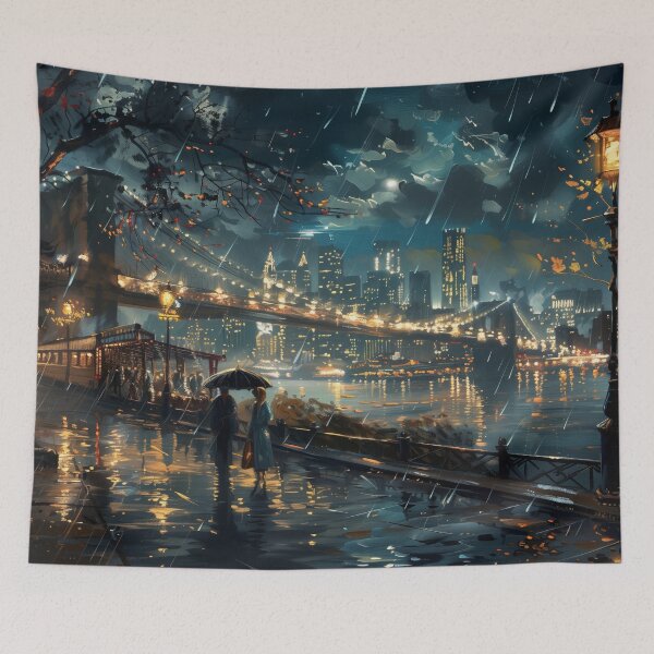 Item preview, New York at Night Oil Painting designed and sold by HoskingInd.