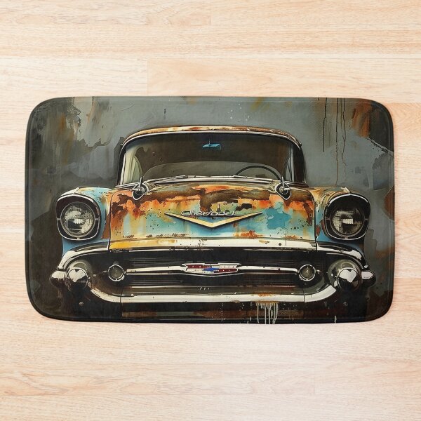 Artikelvorschau, Rostiges Chevrolet Belair-Gemälde von 1957 entworfen und verkauft von HoskingInd.