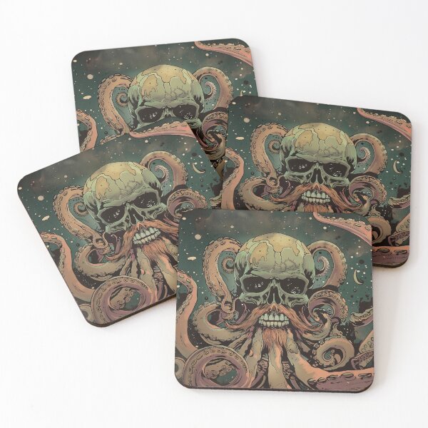 Item preview, Pirate Octopus Skull Illustration designed and sold by HoskingInd.