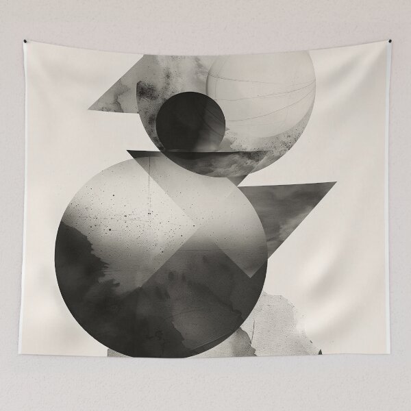 Item preview, Monochrome Mid-Centruy Modern Geometric Print designed and sold by HoskingInd.