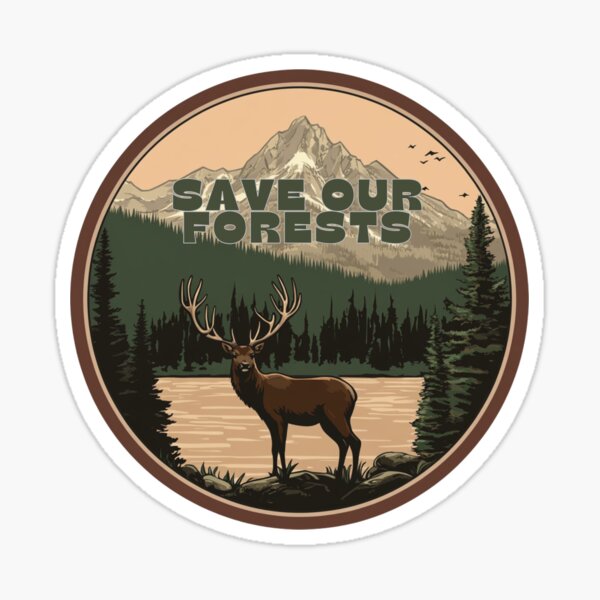 Aperçu de l'œuvre Sauver nos forêts – Art de la conservation de la nature sauvage créée et vendue par ejay-designz.