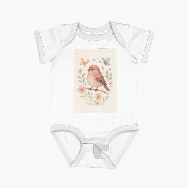 Item preview, Whimsical Baby Bird Tee for Little Ones designed and sold by FunscapeHQ.
