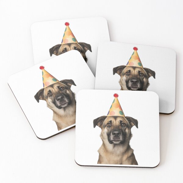 Item preview, Cute Anatolian Shepherd dog with Party Hat Birthday Celebration designed and sold by LazyOwlStore.
