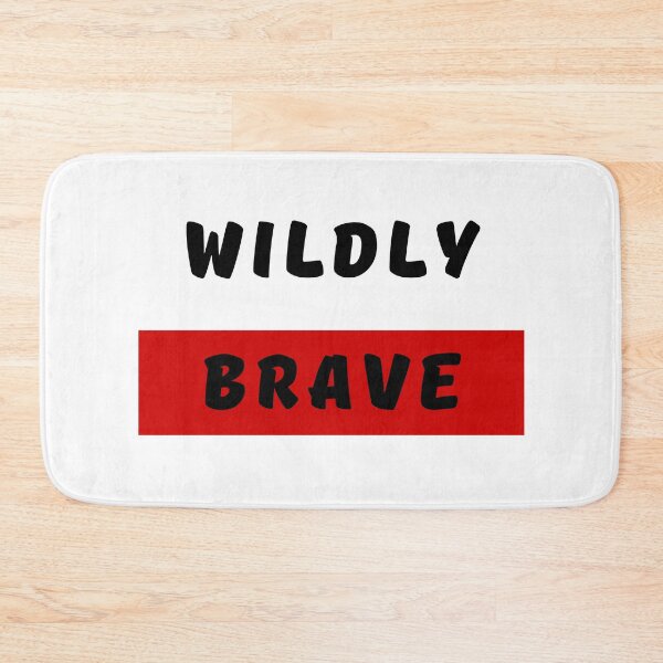 Item preview, WILDLY BRAVE, Bold Font, Quotes, Red, Strong, Words designed and sold by AASparksDesigns.