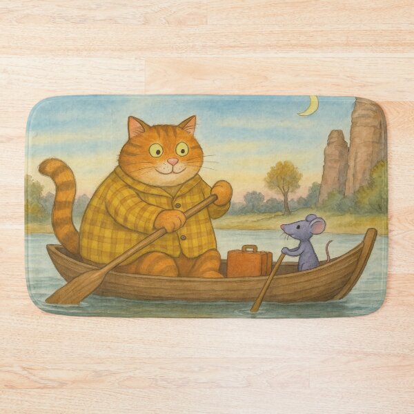 Item preview, Cat and Mouse Go Boating designed and sold by Mauswohn.