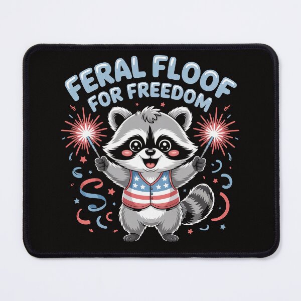 Item preview, Feral Floof for Freedom – Feral But Free 4th of July designed and sold by Slavicsoul.