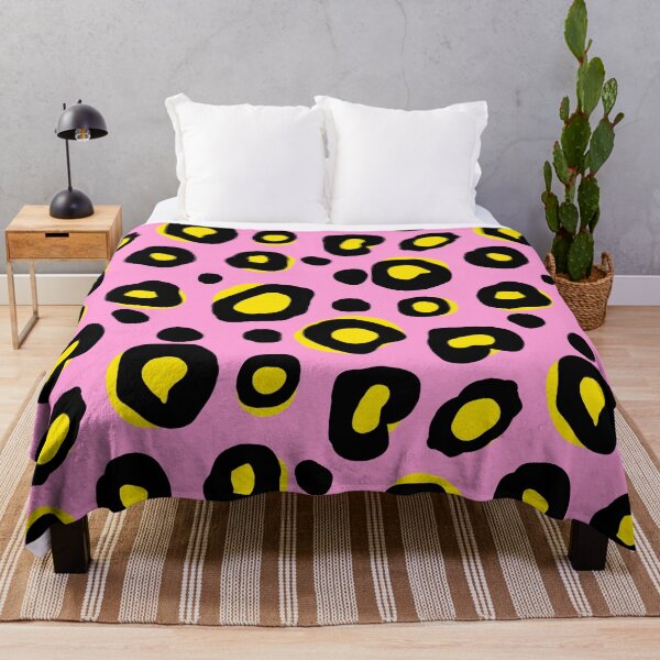 Item preview, Leopard print pink lemonade oversized animal print pink yellow designed and sold by beesocks.
