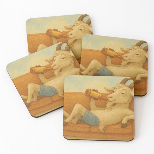 Item preview, Casual goat drinks beer designed and sold by Mauswohn.