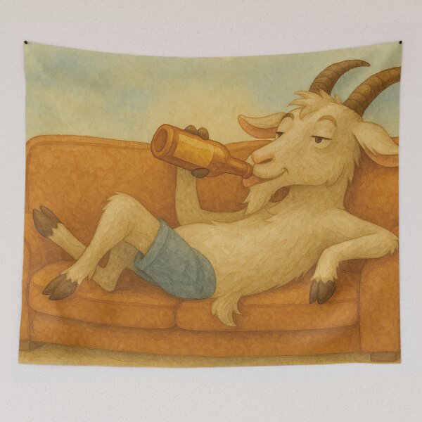 Item preview, Casual goat drinks beer designed and sold by Mauswohn.