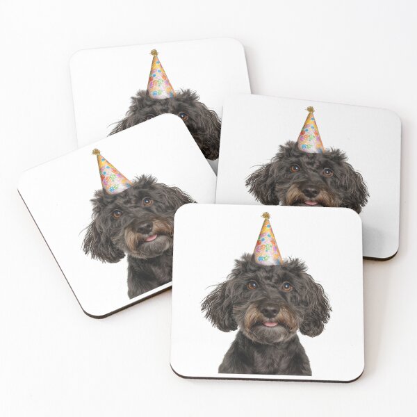 Item preview, Cute Barbet dog with Party Hat Birthday Celebration designed and sold by LazyOwlStore.
