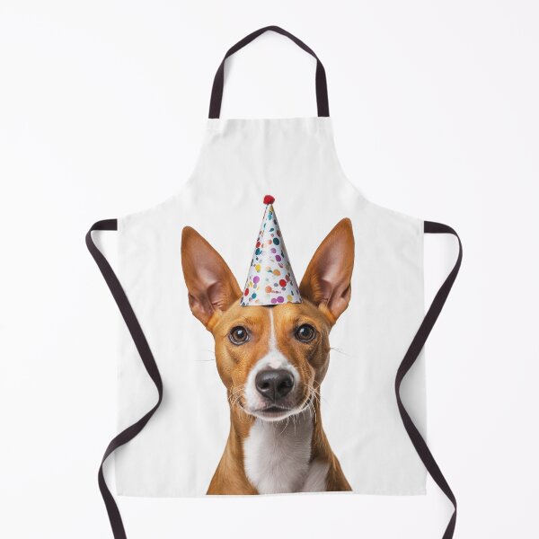 Item preview, Cute Basenji dog with Party Hat Birthday Celebration designed and sold by LazyOwlStore.