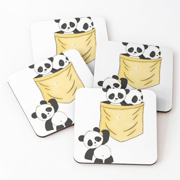 Item preview, Cute Pandas in Pocket | Adorable Animal Cartoon Design designed and sold by EMOTION SHOP.