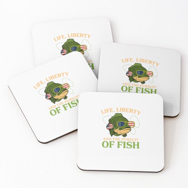 Item preview, 4th July Life Liberty Pursuit Fish Funny Fishing Patriot Men designed and sold by facegm.