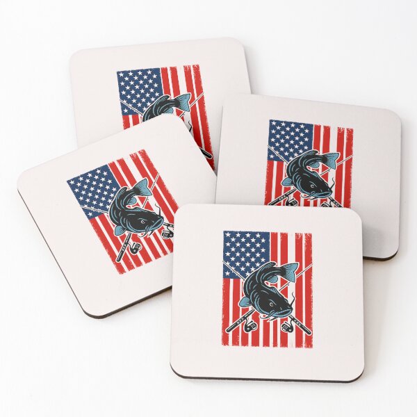 Item preview, 4th of July Fishing USA Flag Catfish Catfishing Patriotic designed and sold by facegm.