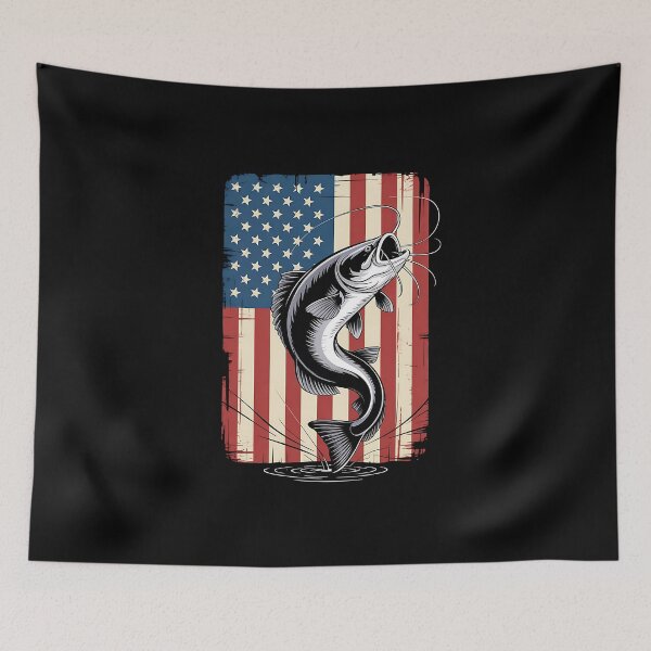 Item preview, 4th of July Fishing USA Flag Catfish Catfishing Patriotic designed and sold by facegm.