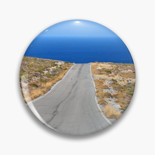Item preview, Empty mountain road on the island of Crete, Greece designed and sold by studio838.