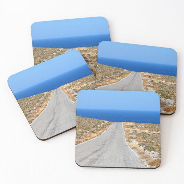 Item preview, Empty mountain road on the island of Crete, Greece designed and sold by studio838.