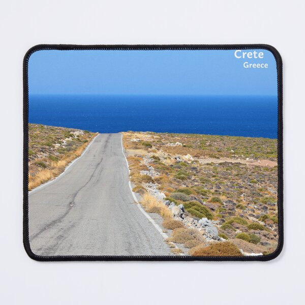 Item preview, Empty mountain road on the island of Crete, Greece designed and sold by studio838.
