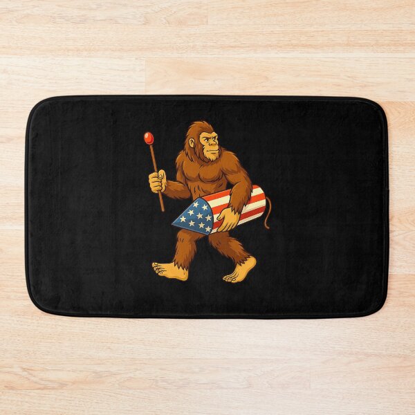 Item preview, Bigfoot Fireworks 4th of July Men Sasquatch American Flag US designed and sold by facegm.