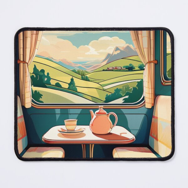 Item preview, Scenic Train Journey Poster – Matisse-Inspired Vintage Travel Art Print designed and sold by LovinglyLeila.