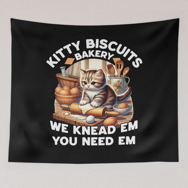 Item preview, We Knead Em You Need Em Cat Bakery designed and sold by Belarte.shop.