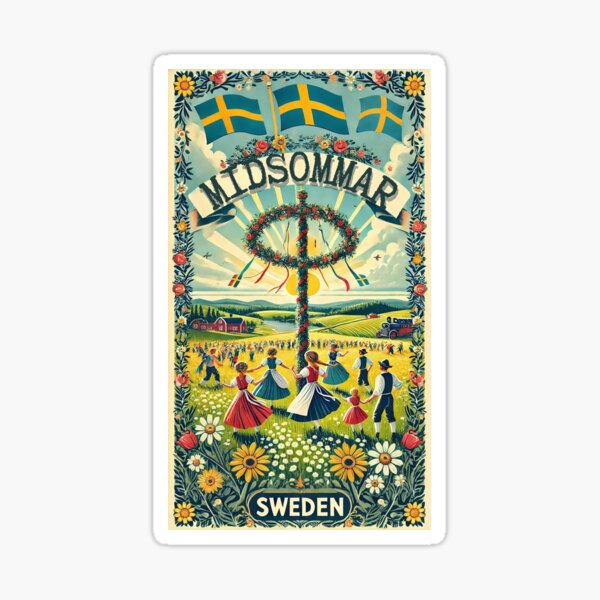 Item preview, Traditional Midsommar Celebration in Sweden Countryside designed and sold by Koalangel.