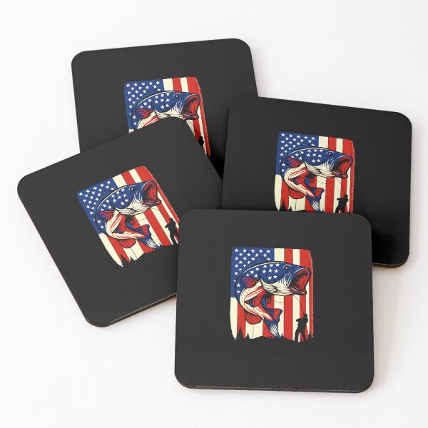 Item preview, Men Bass Fishing American Flag Patriotic 4th of July Fishing designed and sold by diyoor.