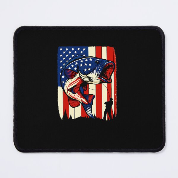 Item preview, Men Bass Fishing American Flag Patriotic 4th of July Fishing designed and sold by diyoor.