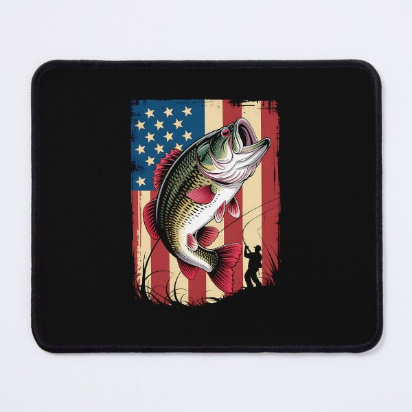 Item preview, Men Bass Fishing American Flag Patriotic 4th of July Fishing designed and sold by diyoor.