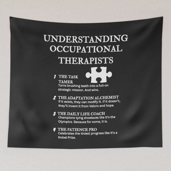 Item preview, Understanding Occupational Therapists – Funny Functional Life Definitions – Black designed and sold by PsyFlow35.