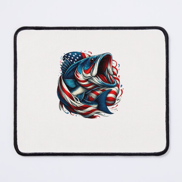 Item preview, Patriotic Fishing 4th of July Men American Flag Bass Fishing designed and sold by diyoor.