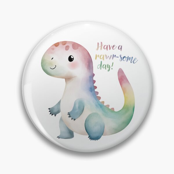 Item preview, Cute Watercolor Dino – Have a Rawr-some Day! designed and sold by GraphicGreets.