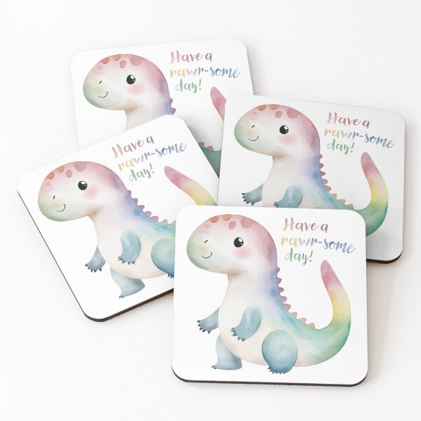 Item preview, Cute Watercolor Dino – Have a Rawr-some Day! designed and sold by GraphicGreets.