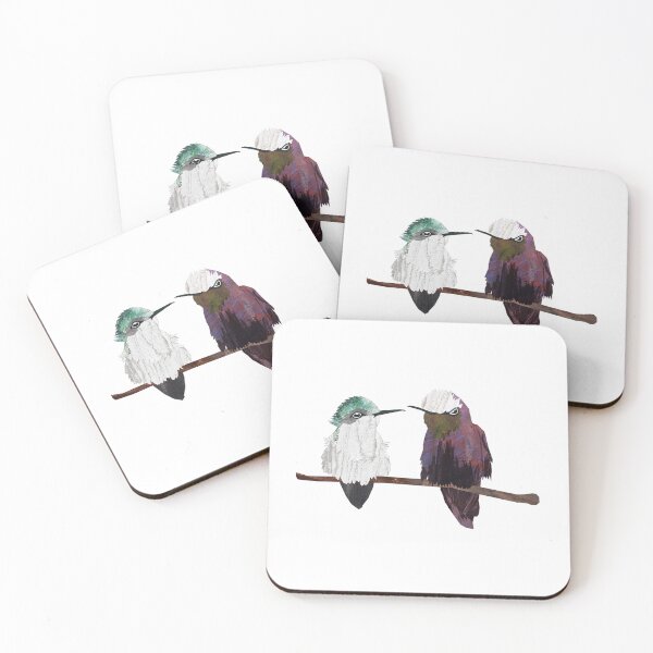 Item preview, A pair of Snow Cap Hummingbirds designed and sold by BabbanGaelg.