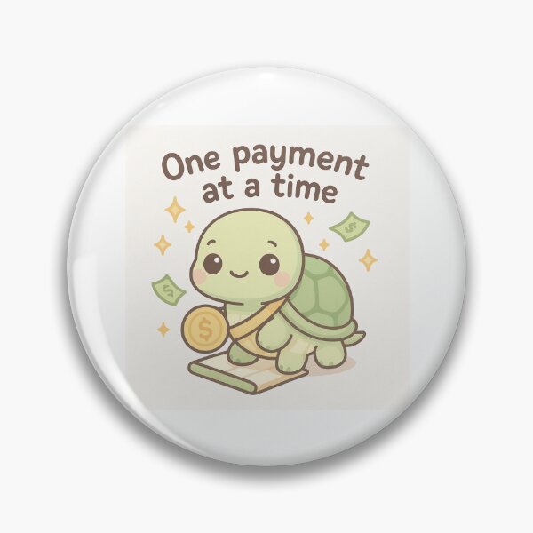 Item preview, One Payment at a Time Turtle Sticker designed and sold by Daniel-DL.