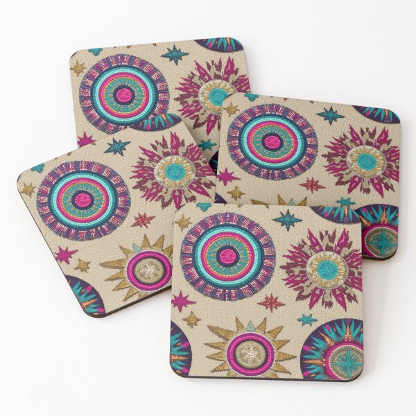 Item preview, Radiant Rosette Mandalas on Cream Background designed and sold by Moisky Patterns.