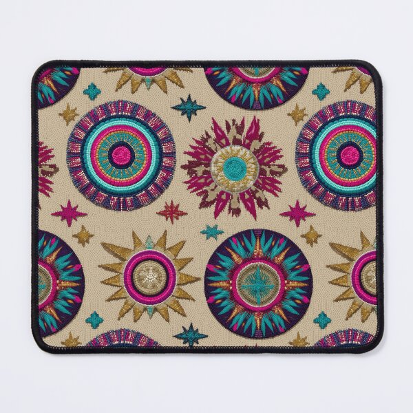 Item preview, Radiant Rosette Mandalas on Cream Background designed and sold by Moisky Patterns.